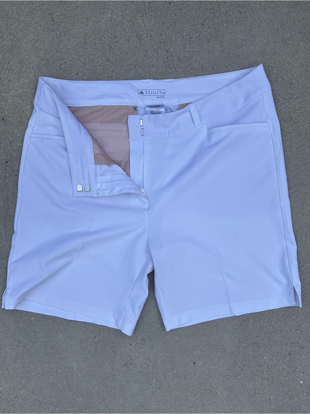 adidas White Women's Athletic Golf Shorts -size 14